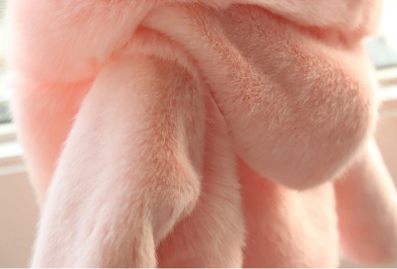 Crianças do Falso Jaqueta de Manga Cabolsa de Pele Parka para Adolescentes Inverno Peles Capuz Cabolsas Longa Quente Natal Aniversário Menina Crianças Roupas 2-10y 9 Jaquetas e casacos