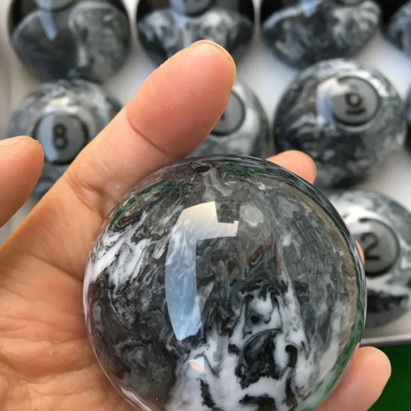 New Water ripple design 57.2mm Billiards balls High quality Resin and Maple 2 1/4" Pool complete set balls Billiards accessories