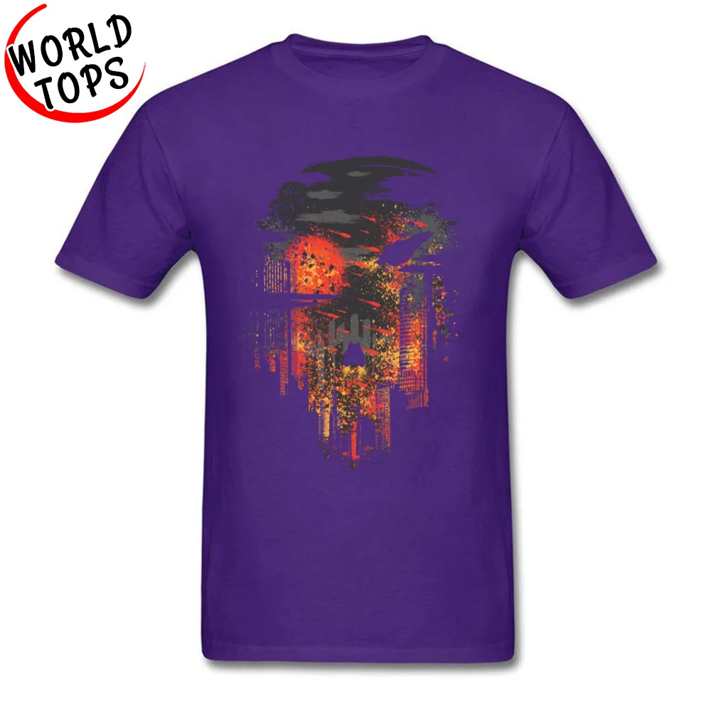 Evacuate Earth Tops Tees Cute Round Collar Custom Short Sleeve 100% Cotton Men T Shirts 3D Printed Tees Wholesale Evacuate Earth purple