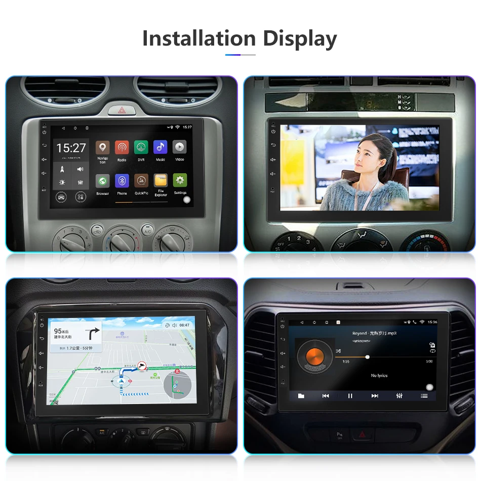 Sale Jansite 7" Two din Car Radio DVD Digital Touch screen Android 8.1 Multimedia player mirror FM Bluetooth Autoradio Backup camera 1