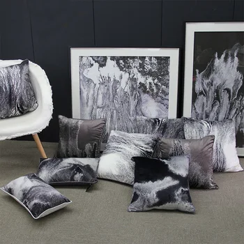 

Ink Texture Abstraction Pillow Cushion Cover Original Throw Decorative Pillows Cushions Covers Cojines Decorativos Para Sofa