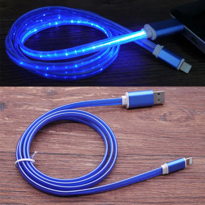 

Flowing LED Glow Mini USB Cable USB Extension Cable Charging Data Sync Mobile Phone Cables for Android type C for Xiaomi Huawei