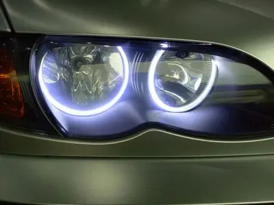 2X131MM + 2X146MM HID Стиль COB светодиодный Ангельские глазки гало кольца комплект для BMW E46