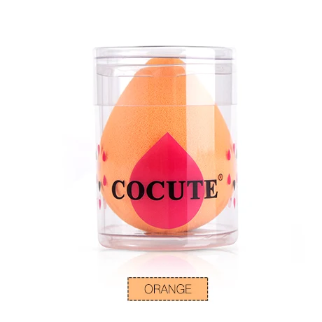 Cocute 1 шт., спонж для макияжа в форме капли, спонж для лица, пудра, BB крем, косметический смешивающий тональный крем, женские инструменты для макияжа - Цвет: Orange