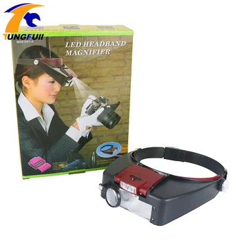 

TUNGFULL Head-Mounted Lamp Multi-Purpose Multiple Professional Camera Repair Helmet Magnifier Head-Mounted Magnifying Glass