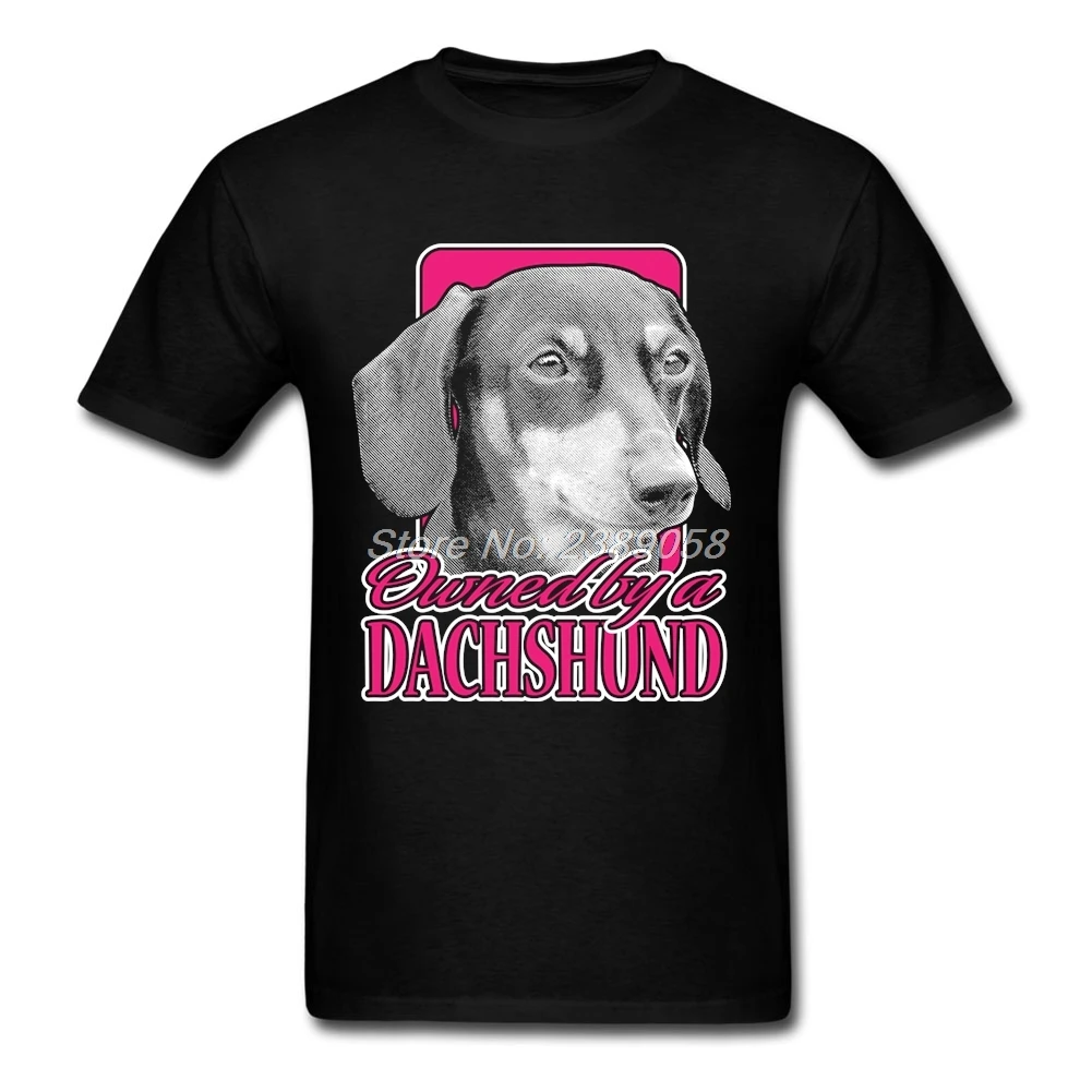 Casual Men's Dachshund T Shirt White Short Sleeve Custom Love Dachshund