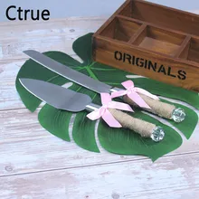 Индивидуальный Свадебный бант лента Торт нож Сервировочный набор заказной торт нож и лопата подарок на день рождения украшения