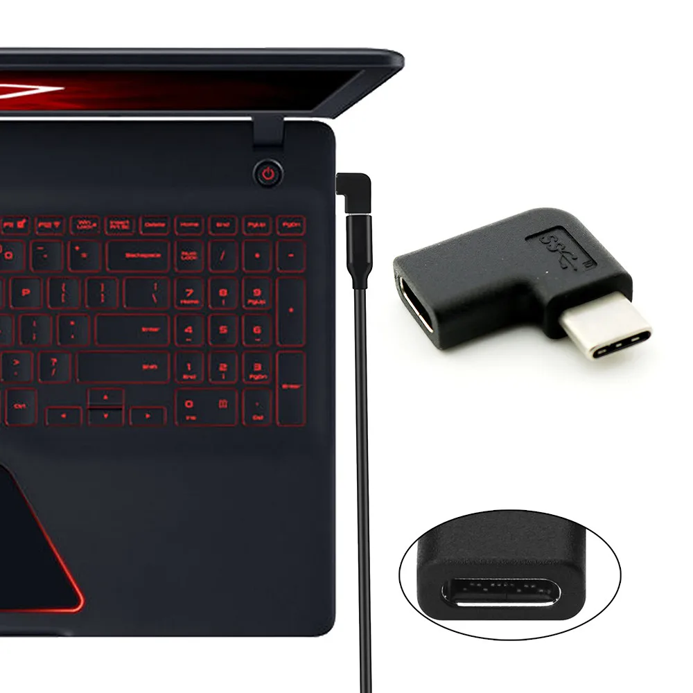 Мини-usb 3,1 Тип C Женский на 90 градусов угол Мужской адаптер конвертер USB-C Разъем для мобильного телефона планшета# Y15