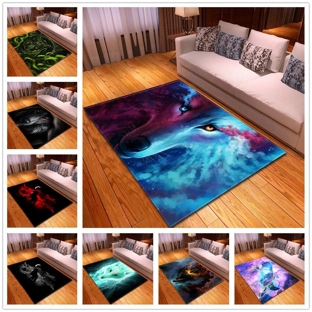 3D диких волков животных печати ковры для гостиной спальни коврики фланелевые Коврик для прихожей наружная лестница кухонный коврик для ванной