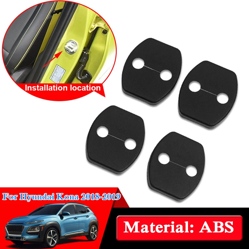 

Car Styling ABS Door Check Arm Protection Cover For Hyundai Kona Kauai 2018-2019 Car Door Lock Protective Covers Decoration