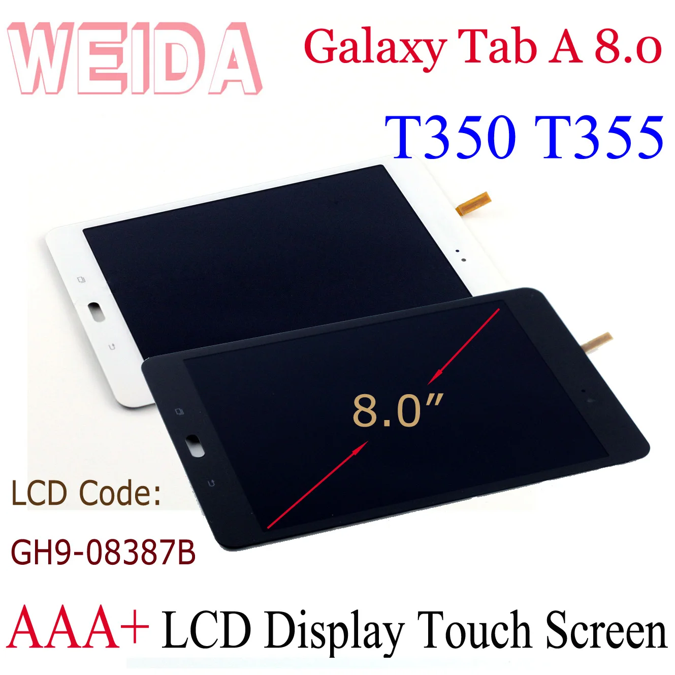 Сменный ЖК-дисплей WEIDA 8 &quotдля Samsung Galaxy Tab A 0 T350 T355 с сенсорным экраном в сборе SM-T350