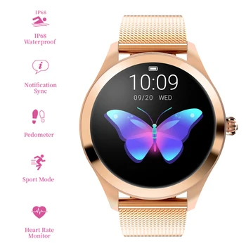 

IP68 Waterproof Smart Watch Women 1.04 Inch Screen Heart Rate Monitor Physiological Reminder Multi Sports Modes Fitness Bracelet