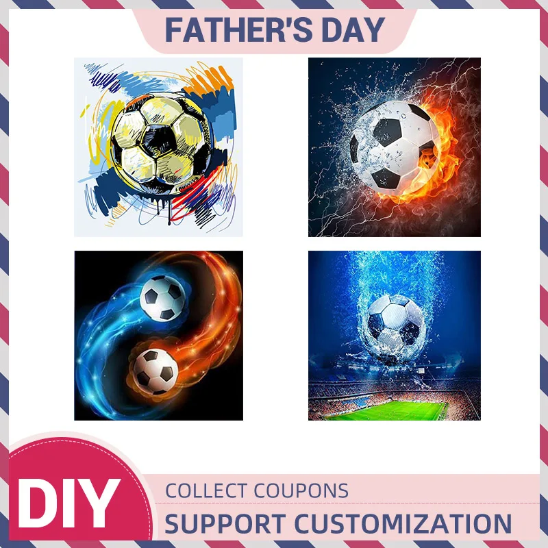 

5D DIY Diamond Painting Kit Accessory Full Square Drill Soccer Football Diamant Art Embroidery Cross Stitch 2019 Champion League