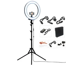 Camera Photo/Studio/Phone/Video 18″55W 240 LED Ring Light 5500K Photography Dimmable Ring Lamp with Plastic Color/Tripod Stand