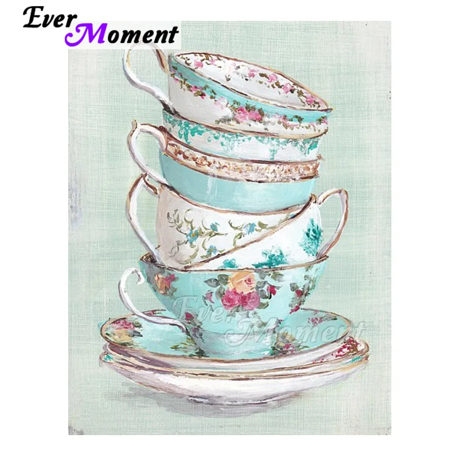 Картина с бриллиантами Ever Moment стразы мозаичные чашки квадратная Алмазная