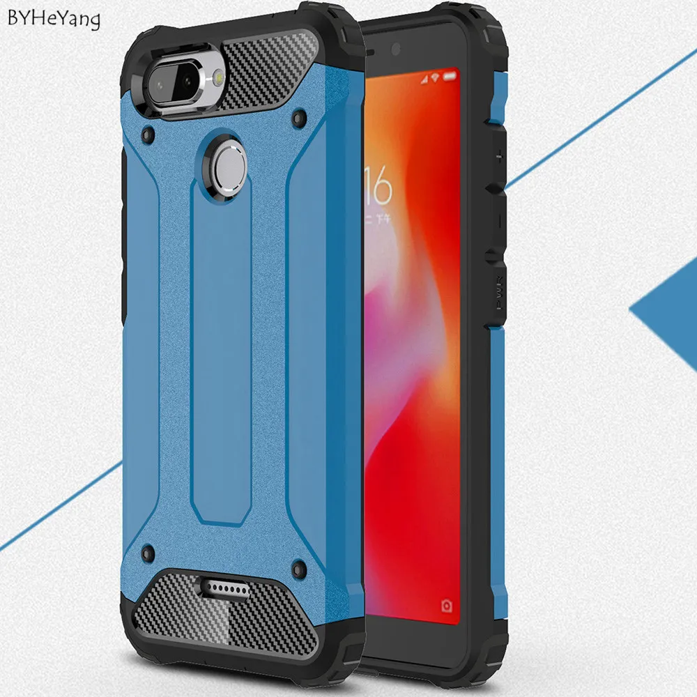 BYHeYang противоударный прочный Чехол для Xiaomi Redmi 6 Чехлы Гибридный ПК + ТПУ чехол