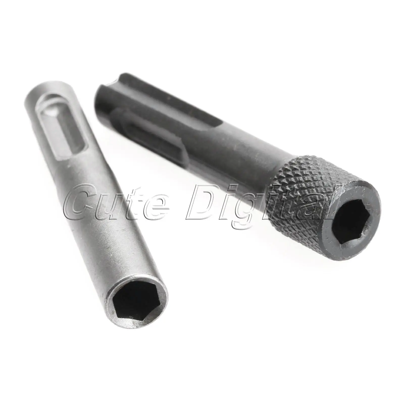 2pcs 2 Pits 2 Slot SDS Socket Nut Impact Driver Set Drill Bit Adaptor 1