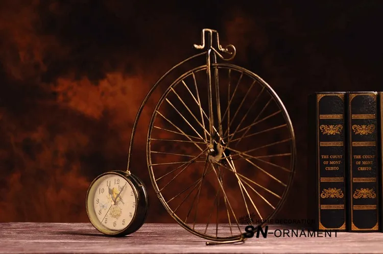 Сделать старый кованого железа модель велосипеда настольные часы креативные предметы домашнего интерьера Искусство и ремесла