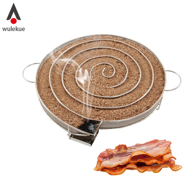 

Wulekue Cold Smoke Generator for BBQ Grill or Smoker Wood dust Hot and Cold Smoking Salmon Meat Burn Cooking stainless bbq Tools