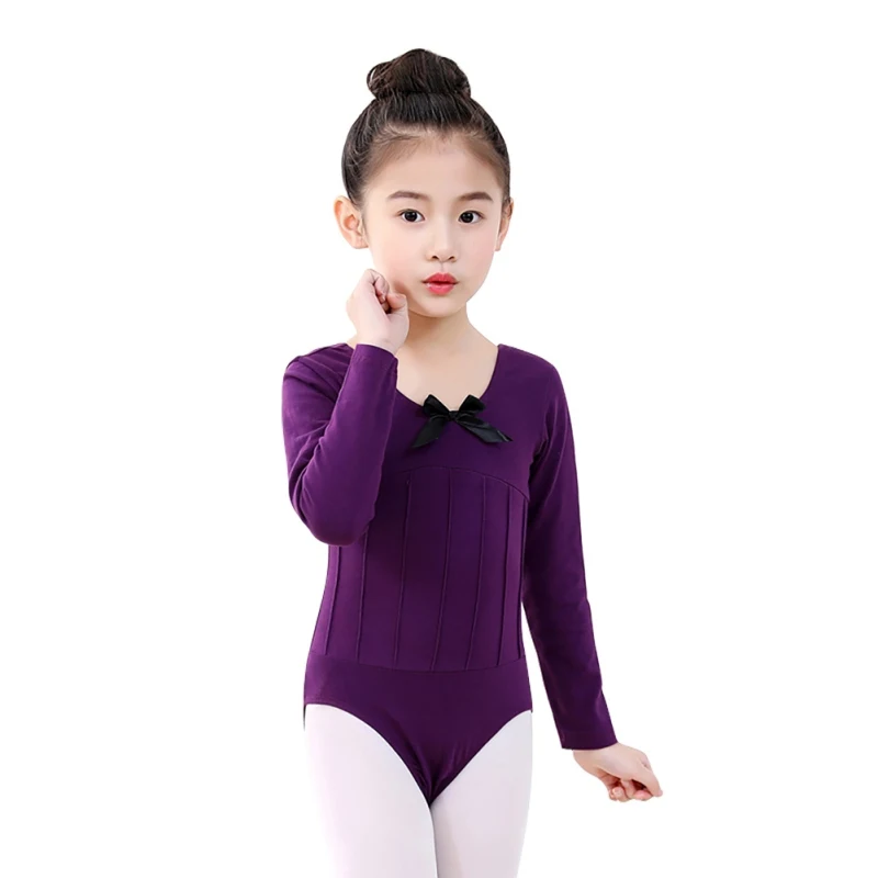 Kids Dancing Ballet Tights Dress Dance Gymnastic Leotards Long sleeved