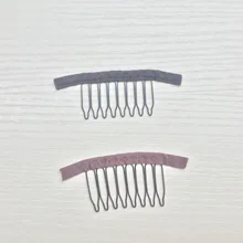 Аксессуары для париков, накладные волосы парик Кепка расчески и зажимы для парика, 2 цвета, черный, фиолетовый коричневый, 8 teeth30 шт/партия