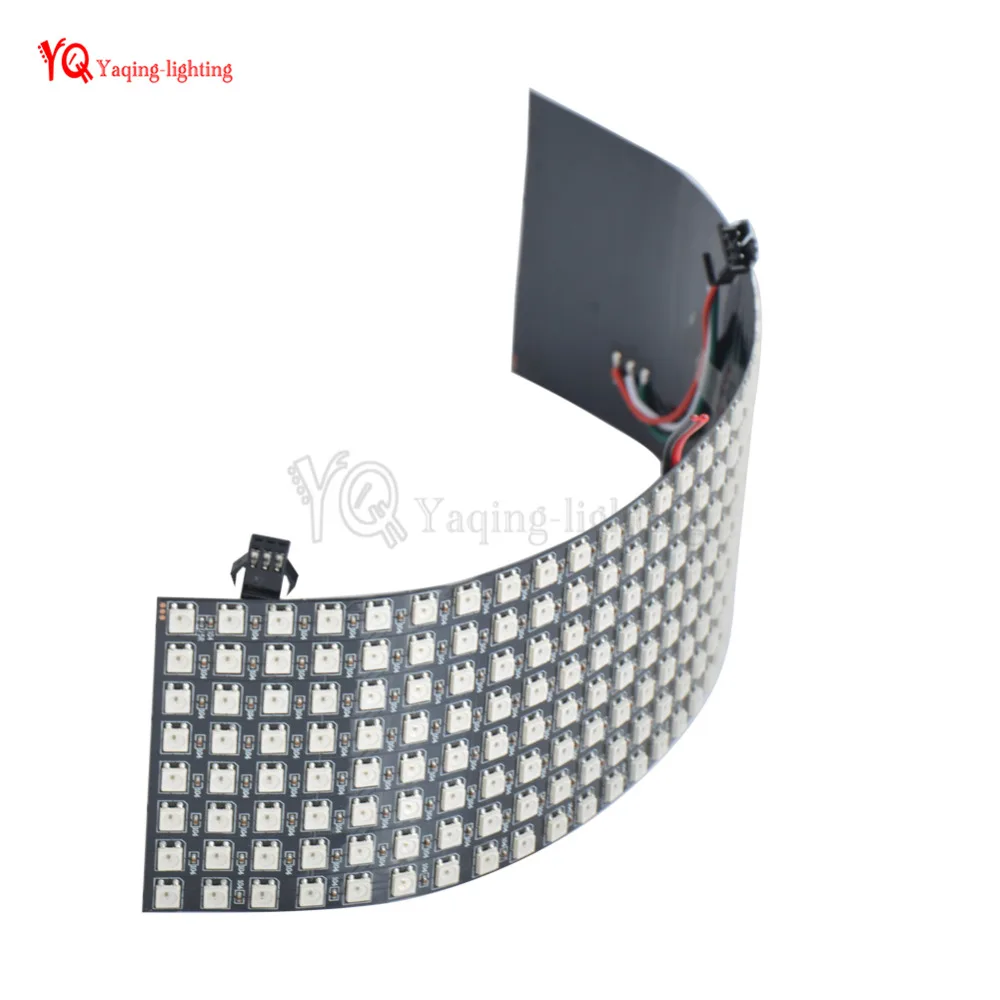 

O 8*32 16*16 8*8 Pixels WS2812B digital flexible LED programmed Panel Screen individually addressable full color DC5V