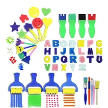 Дети искусство и ремесло 47 штук губки для рисования кисти детские наборы для рисования