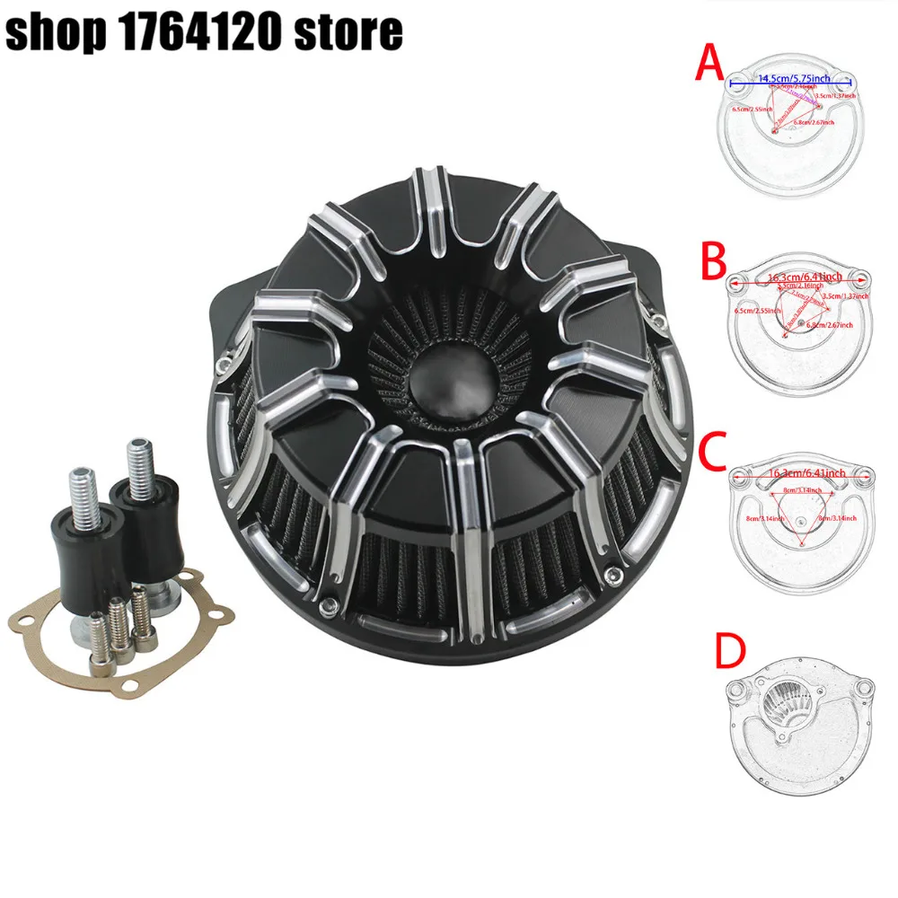 

CNC Crafts Air Filter Air Cleaner Intake Kit For Harley Sportster XL Dyna FXDLS Softail FLSTNSE FLSTSE Touring Street Glide