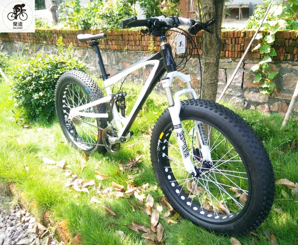 Flash Deal Kalosse Beach bike  26*4.0  inchFull suspension fat bicycle mountain bike  21/24/27/30 speed 26er   Hydraulic brakes 1