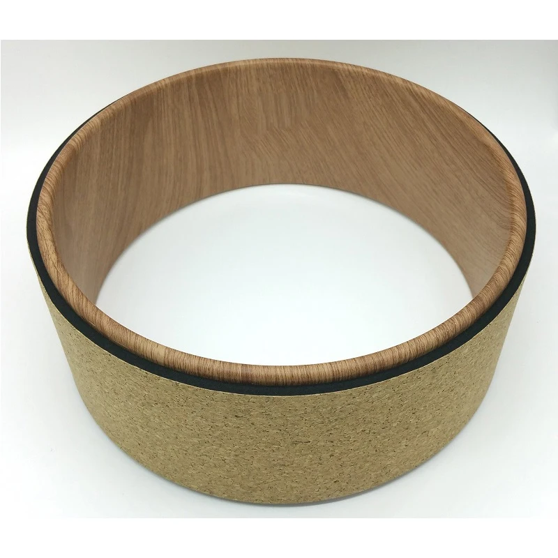 Cork+ABS Yoga Wheel / Ring Miracle Yoga Circle Pilates Rings Home Gym Fitness Equipments Priora Foam Roller Pilates Accessories 