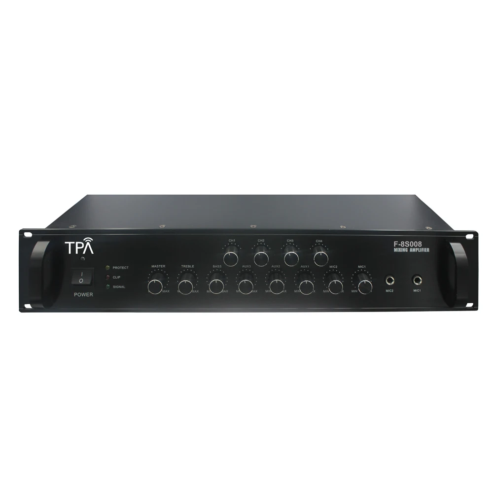 TPA F 8S007 SIX Partition Amplifier bgm 100V,70V,4 16ohm Output mixed two MIC Input Three AUX