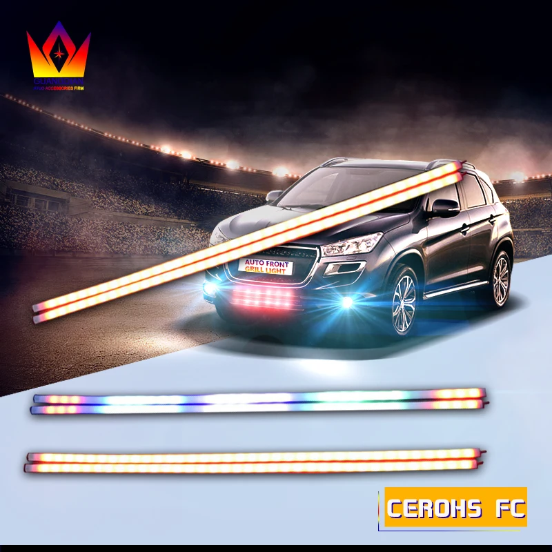 

Tcart Auto Led Net Light Car Front Grill Auxiliary Lamp Warning Emergency Strobe Strip Truck Flashing Bulb For Volkswagen Caddy