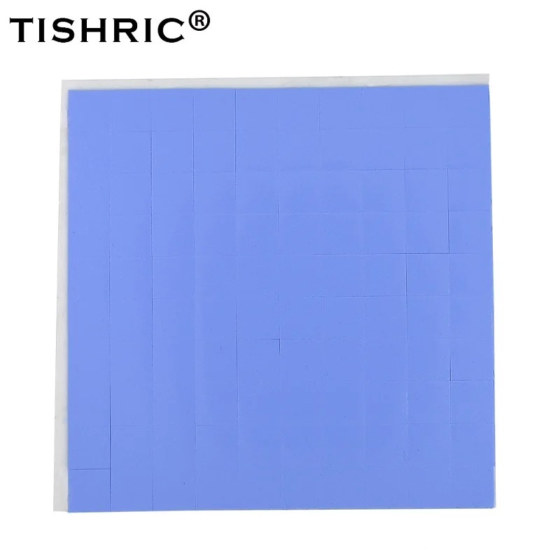 TISHRIC Computer PC Fan heatsink Heat Sink Cooling Cooler GPU CPU Thermal Pads 1mm Conductive Silicone Pad - Цвет лезвия: Cut