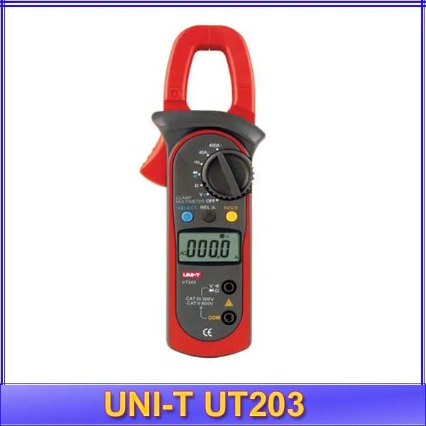 

Free Shipping UNI-T UT203 UT 203 Digital Clamp Multimeter Ohm DMM DC AC Current Voltmeter 400A