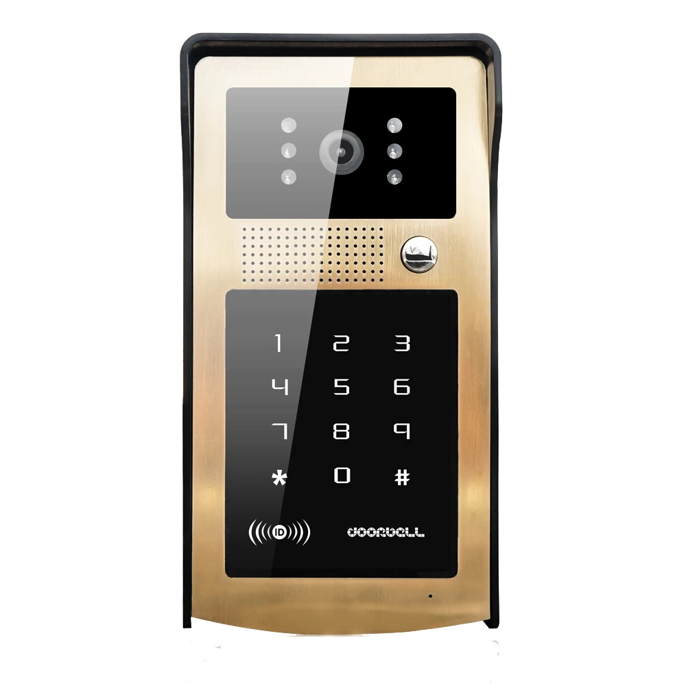 

Touch Sensor Button Metal Outdoor RFID Code Keypad Doorbell Camera for our own indoor screen (contact us before you buy)
