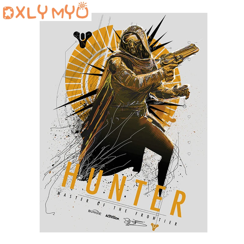 

Hot Shooting Game Destiny Art Silk Poster With Full DIY 5D Diamond Painting Cross Stitch Diamond Embroidery Rhinestones Painting