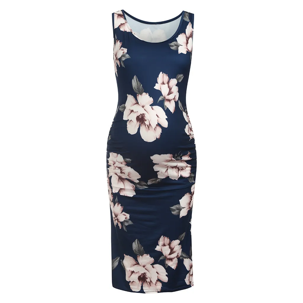 

vetement femme 2019 Women clothing tops Sleeveless Lace Nursing Pregnant Maternity Dress maxi Flower Maternity ropa de mujer