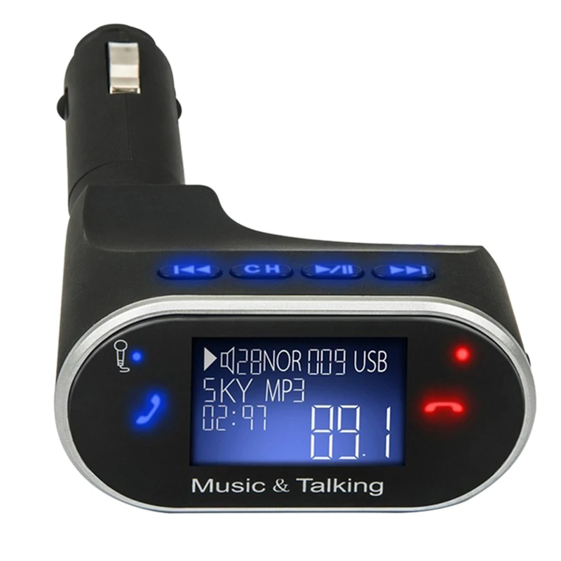 Автомобильный беспроводной ЖК дисплей Bluetooth 2 1 Громкая связь USB MP3 плеер FM