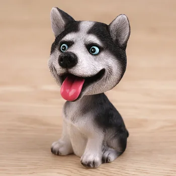 

2018 New Car 3D Cute Dogs Stickers Husky Shake Head Doll Dog Car Nodding Dog Internal Animal Creative Sticker Auto Interior cute