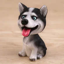 2018 новый автомобиль 3D милый наклейки с изображениями собак Хаски встряхнуть головой кукла собака автомобиль кивая собака внутренние животные креативные наклейки авто Интерьер милый