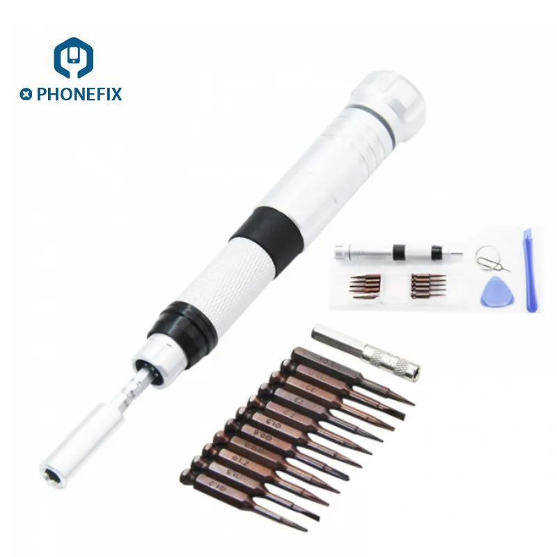 

PHONEFIX 12 in 1 Tools Kit Precision Screwdriver Set Steel Screwdrivers for iPhone Samsung Mobile Phone Repair Screws Tools Kit