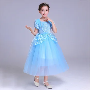 

Girls Cinderella Princess Summer Dress Kids Sequined Deluxe Puff Sleeve Costume Children Birthday Party Cosplay Fancy dress