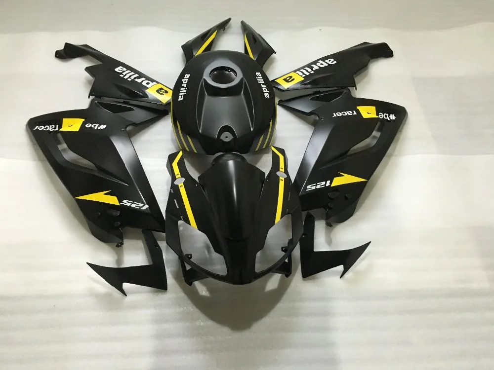 Комплект обтекателей под давлением для Aprilia RS125 06 07 08 09 10 11 RS 125 2006 2010 2011 ABS матовые черные Обтекатели + подарки