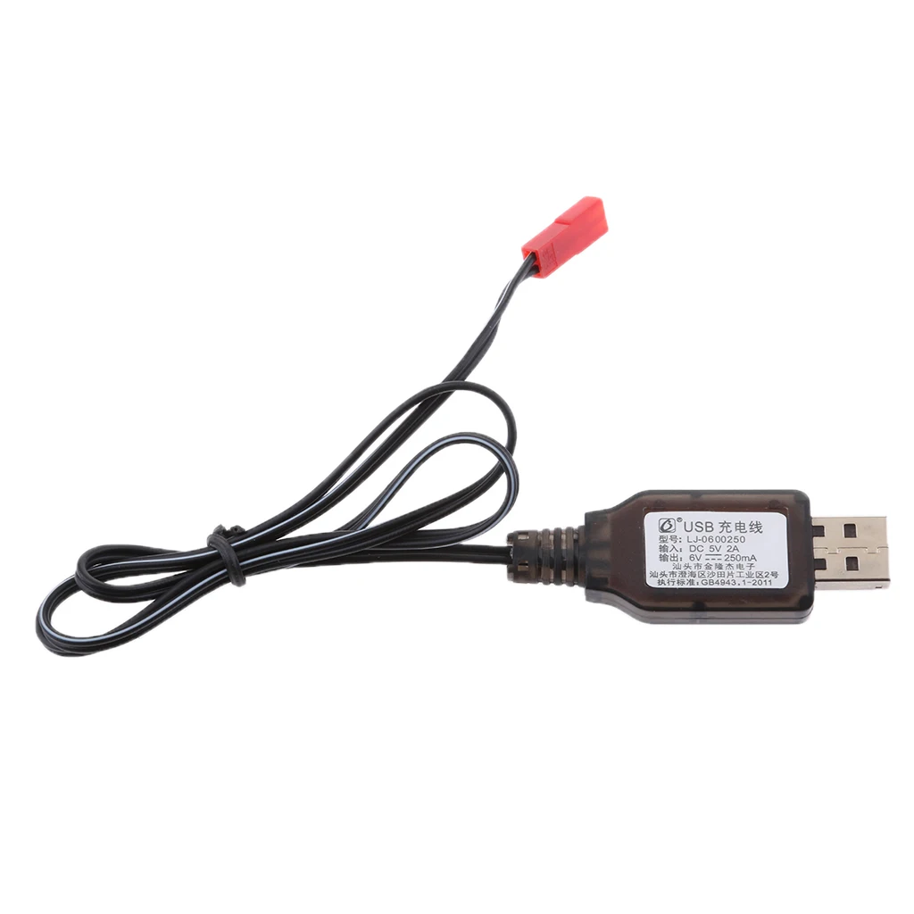 

Premium 6v USB to JST-2P NI-MH/NI-Cd Battery Charging Cable for RC Toys Remote Control Aircraft, Drone, Quadcopter