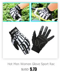 Горячие мужчины женская перчатка спортивный гоночный мотоцикл гель велосипед кольцо в форме скелета велосипед полный палец велосипедные перчатки плюс размер L