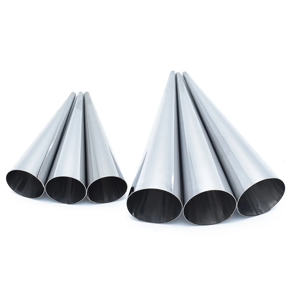 3pcs DIY Baking Cones Stainless Steel Spiral Baked Croissants Tubes