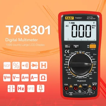 

Digital Multimeter TA8301 DC/AC Volt Amp Meter Handheld Auto Ammeter Ohm Diode Capacitance NCV Tester TRMS Voice Broadcast