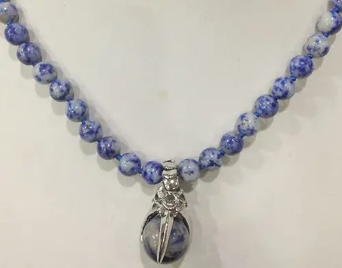 

Jew3105 Real Natural Egyptian Lapis Lazuli Beads Necklace & Pendant 18
