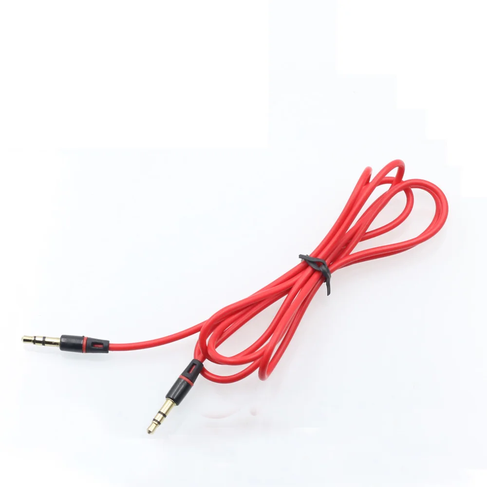 100pcs lot 3 5mm Audio Cable To 3 5 mm Male To Male Extension Cable Aux Jack to Jack Gold Plated Cable For Headphone Speaker