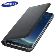 

Samsung Galaxy S8 S8 Plus Case Cover Original Smart LED Flip Wallet Case Sleep Function Automatic Wake S8 S 8 Plus luxury Shell